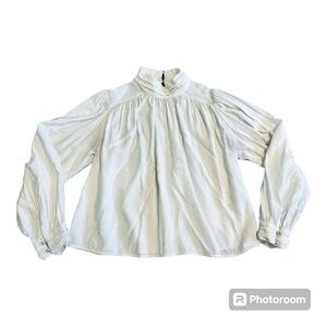 Women’s Crop White Blouse Size L